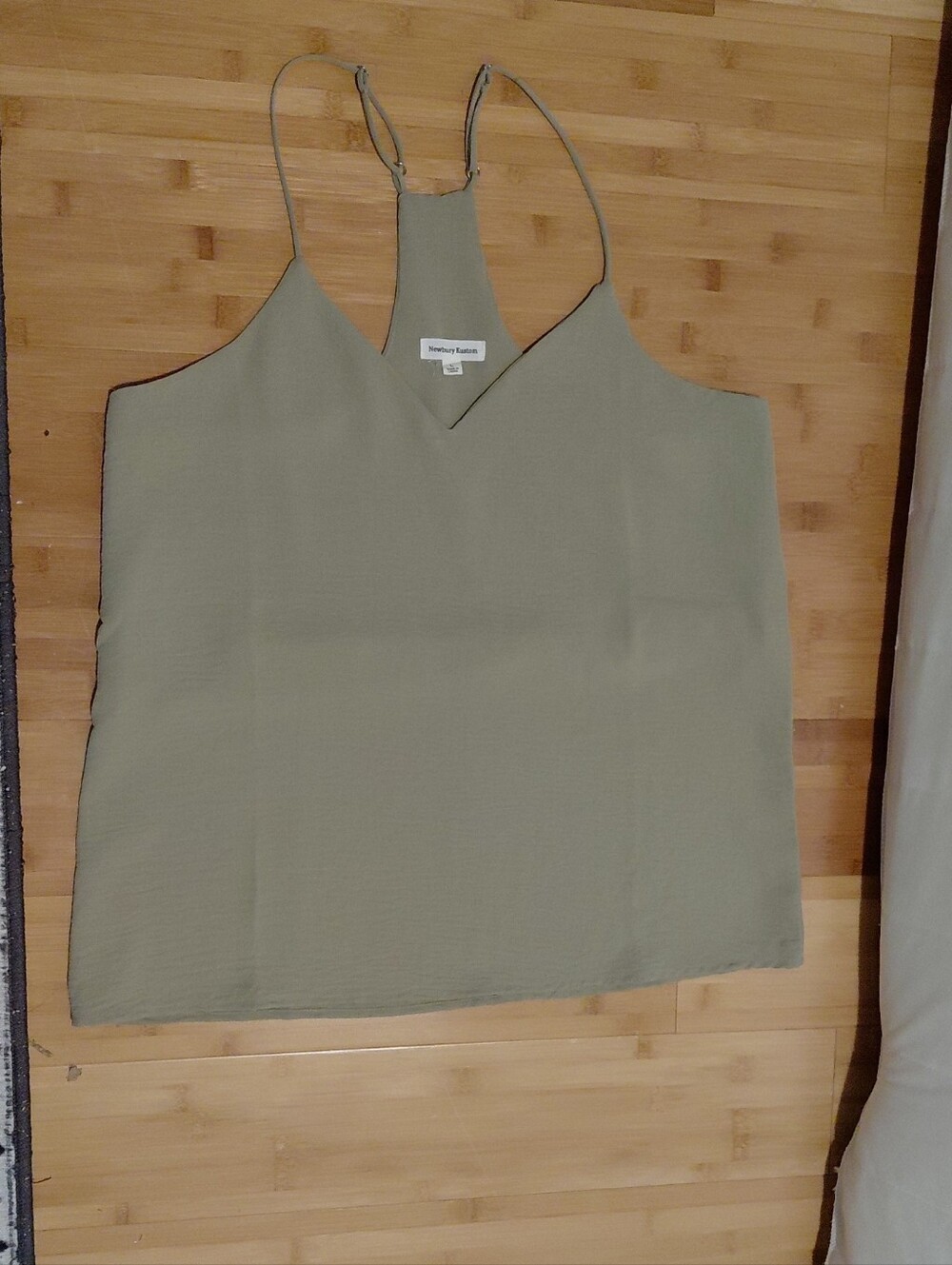 🎇 NWOT Light Olive Green Top w/ Spaghetti Straps ☆ Feels So Light and Soft ☆